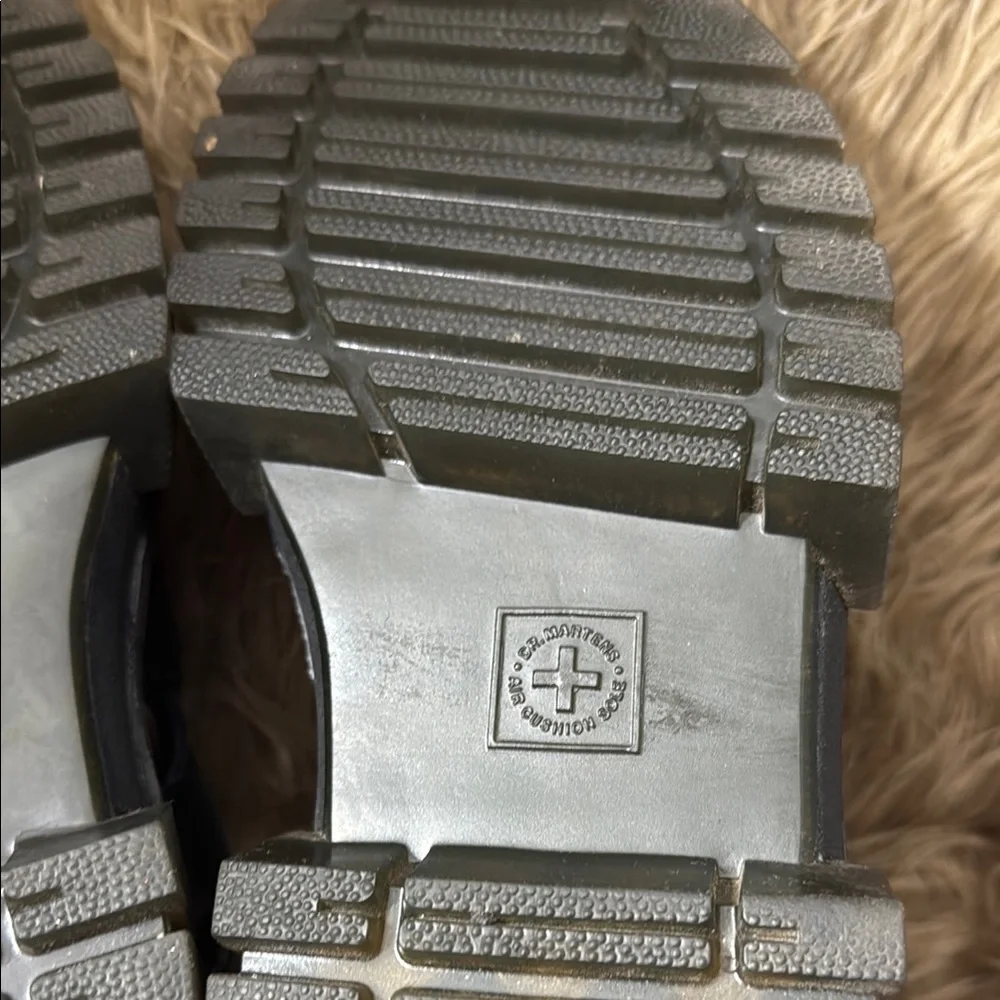 Dr. Martens Black Leather Platform Cage Sandals
